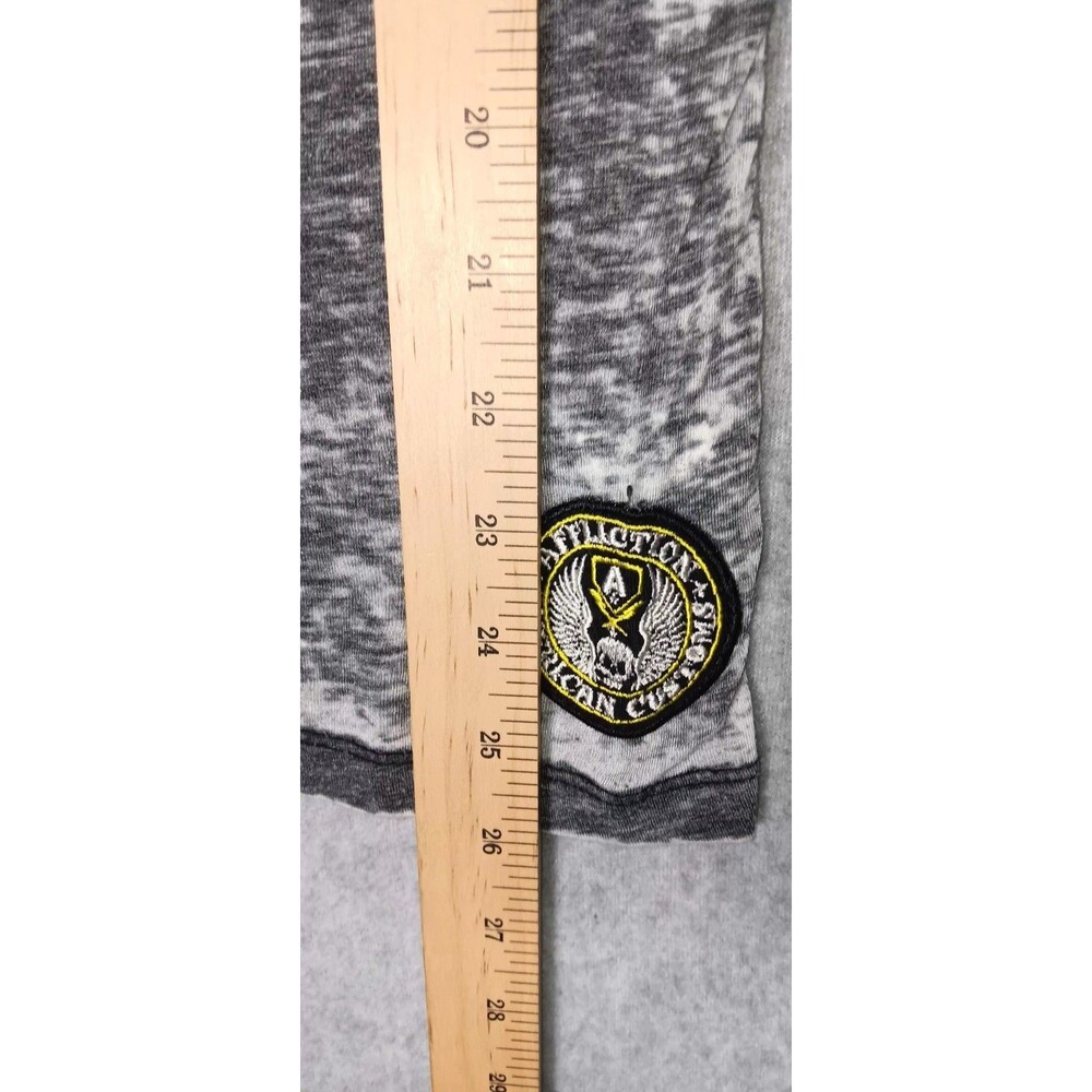 Affliction Motors Short Sleeve Burnout Shirt Womens Size Small Heather Gray Grey - Picture 10 of 13